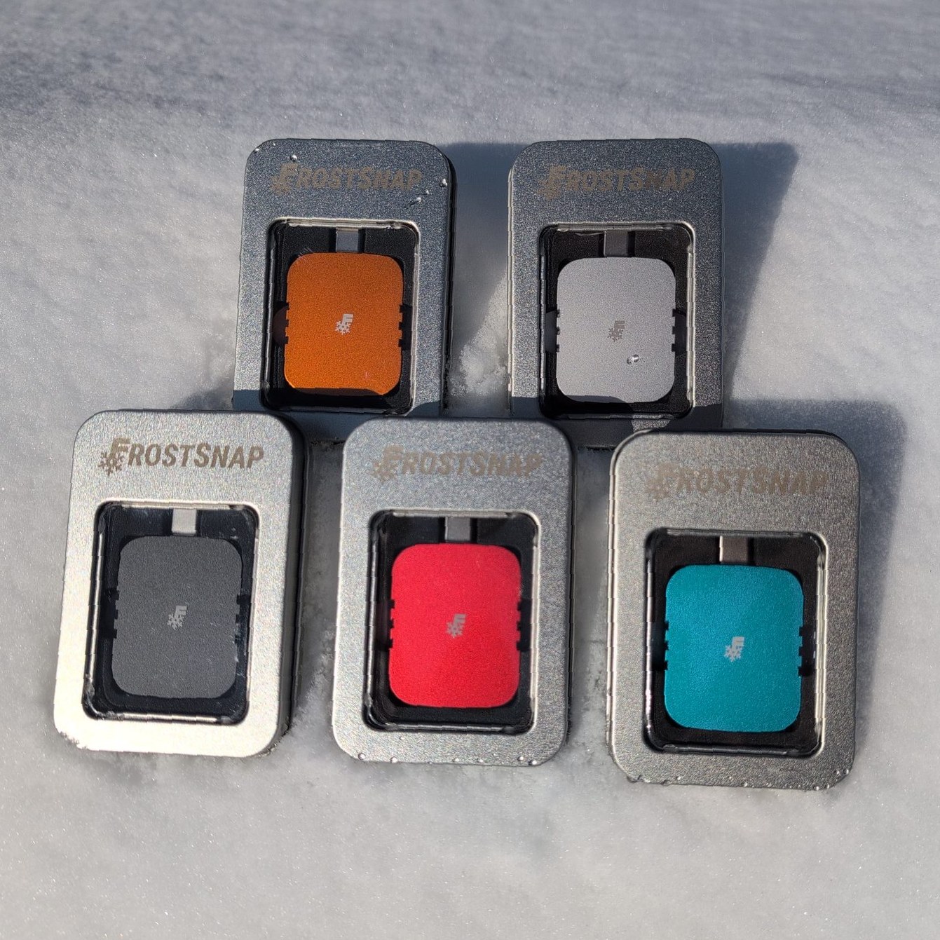 Frostsnap Devices in Snow